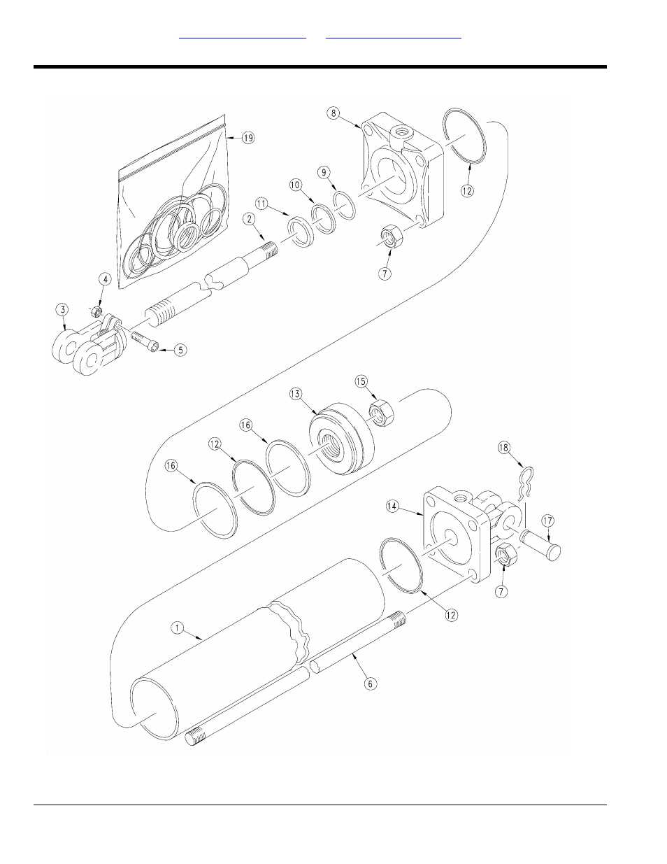 Hydraulic cylinder 2.5 x 20 x 1.20 (810-118c) | Great Plains 2510HDF Parts Manual User Manual | Page 80 / 164