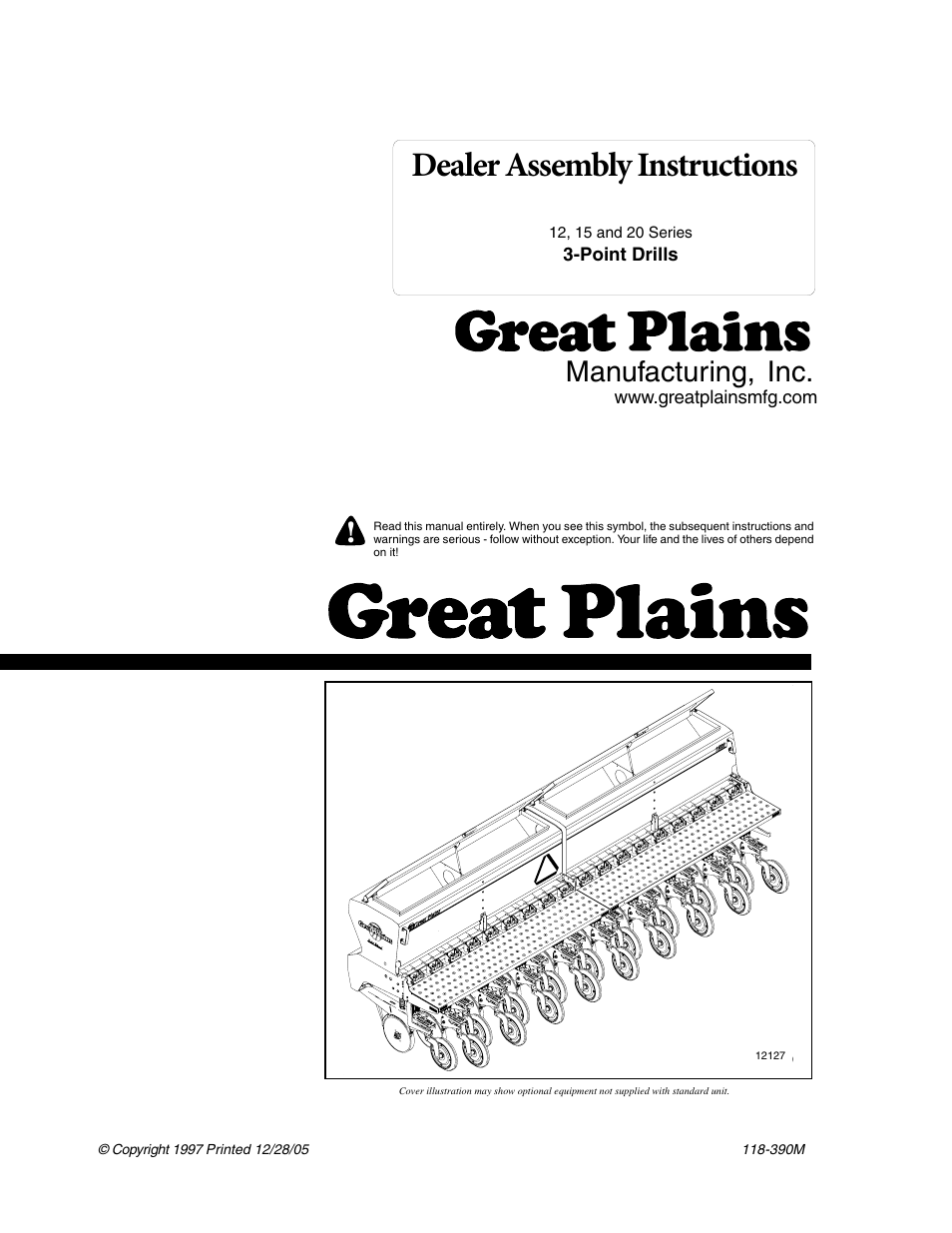 Great Plains 2000 Predelivery Manual User Manual | 12 pages