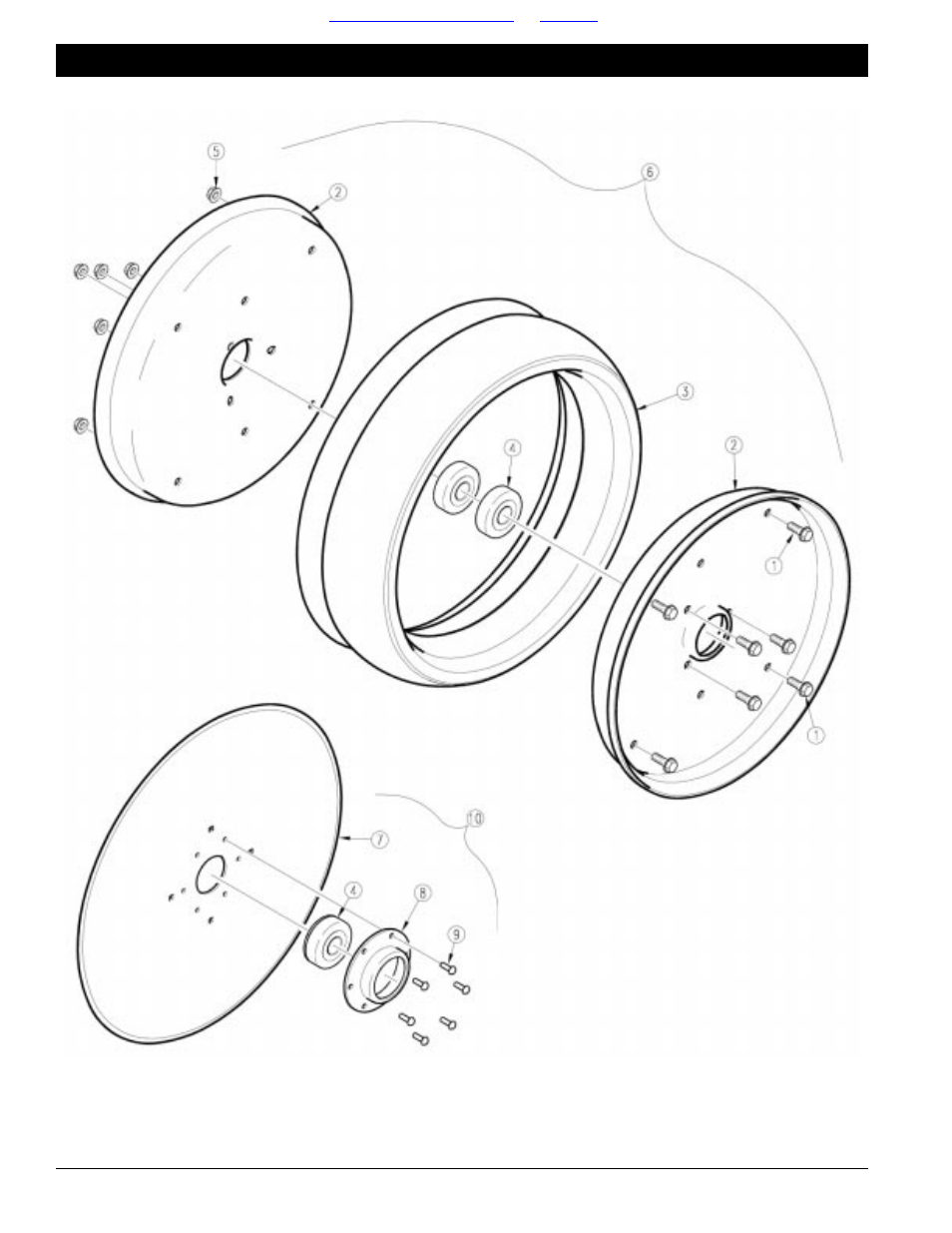 Side gauge wheel & disk -11, Table of contents ➧ index | Great Plains RU1994 Parts Manual User Manual | Page 18 / 73