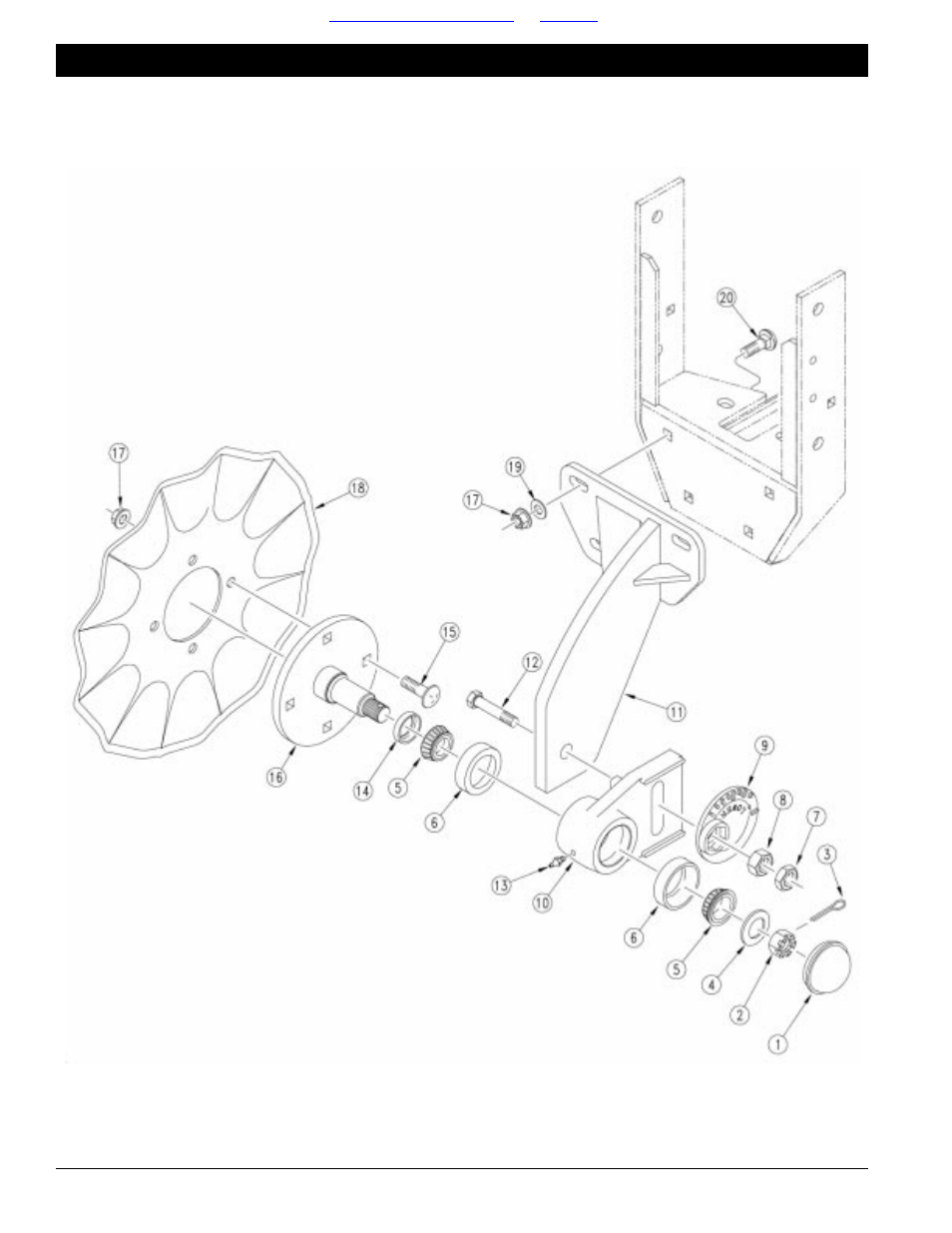 Coulter assembly -19, Table of contents ➧ index | Great Plains RU1994 Parts Manual User Manual | Page 68 / 73