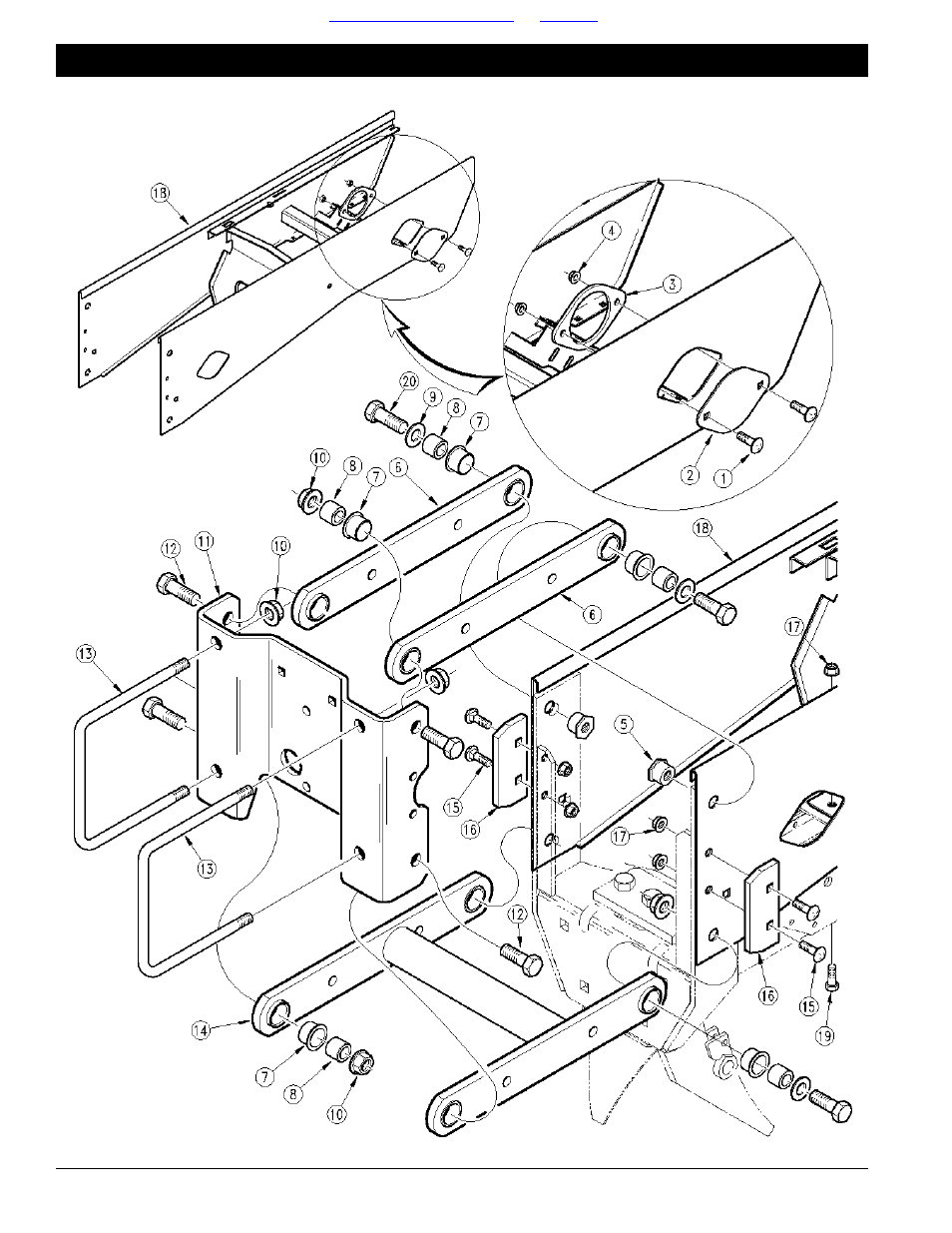 T & shank -1, Parallel arm & hopper support assembly -1, Table of contents ➧ index | Parallel arm & hopper support assembly | Great Plains RU1994 Parts Manual User Manual | Page 8 / 73