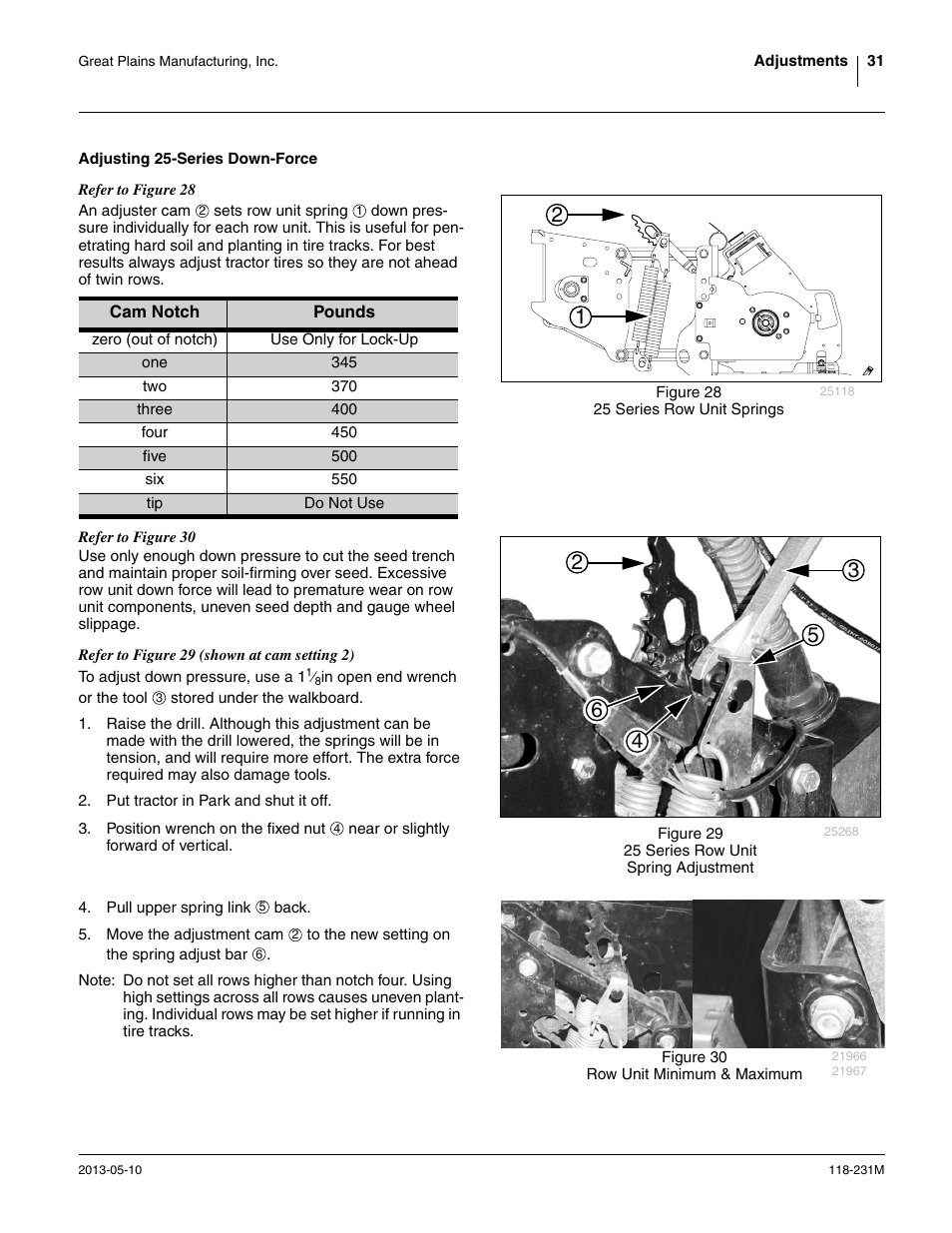 Adjusting 25-series down-force | Great Plains 2525P Operator Manual User Manual | Page 35 / 106