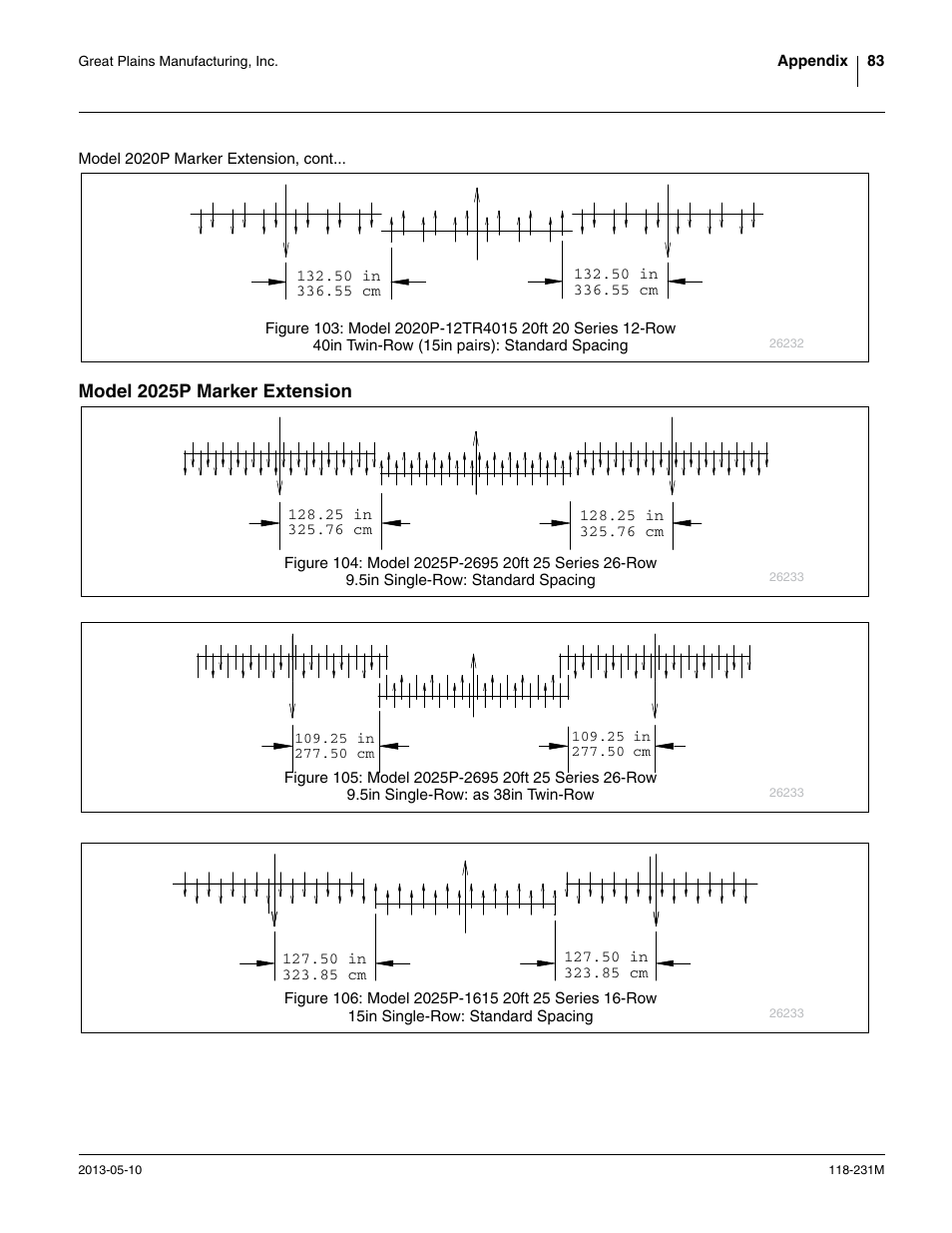 Model 2025p marker extension, Tr4015, 5 to tr38 | Great Plains 2525P Operator Manual User Manual | Page 87 / 106