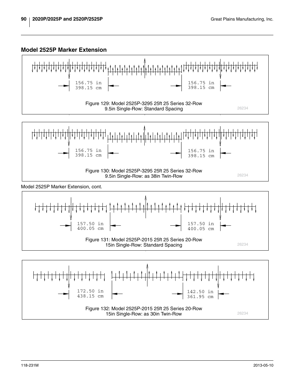 Model 2525p marker extension, 5 to tr38, 15 to 30 | Great Plains 2525P Operator Manual User Manual | Page 94 / 106