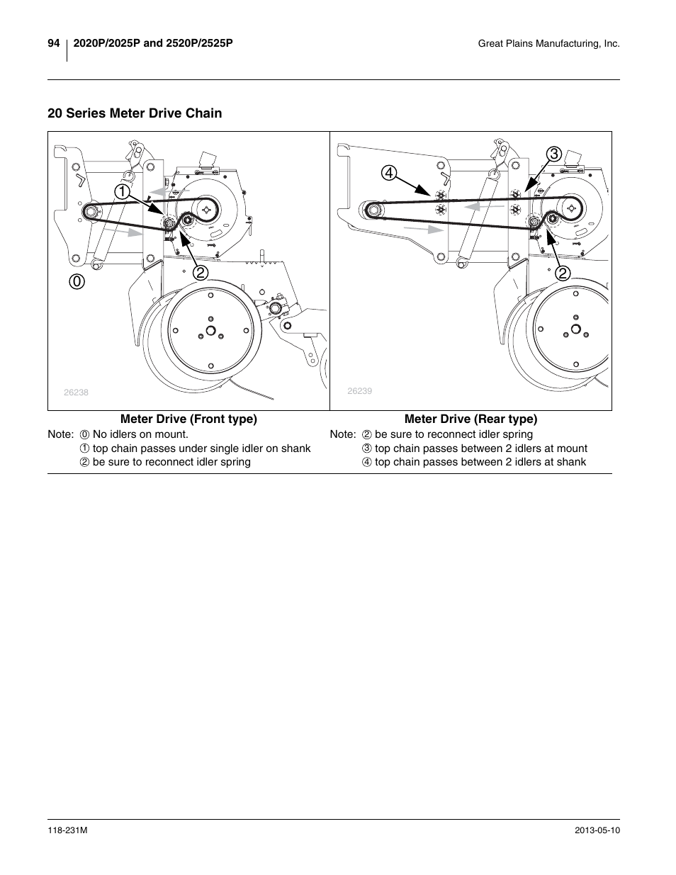 20 series meter drive chain | Great Plains 2525P Operator Manual User Manual | Page 98 / 106