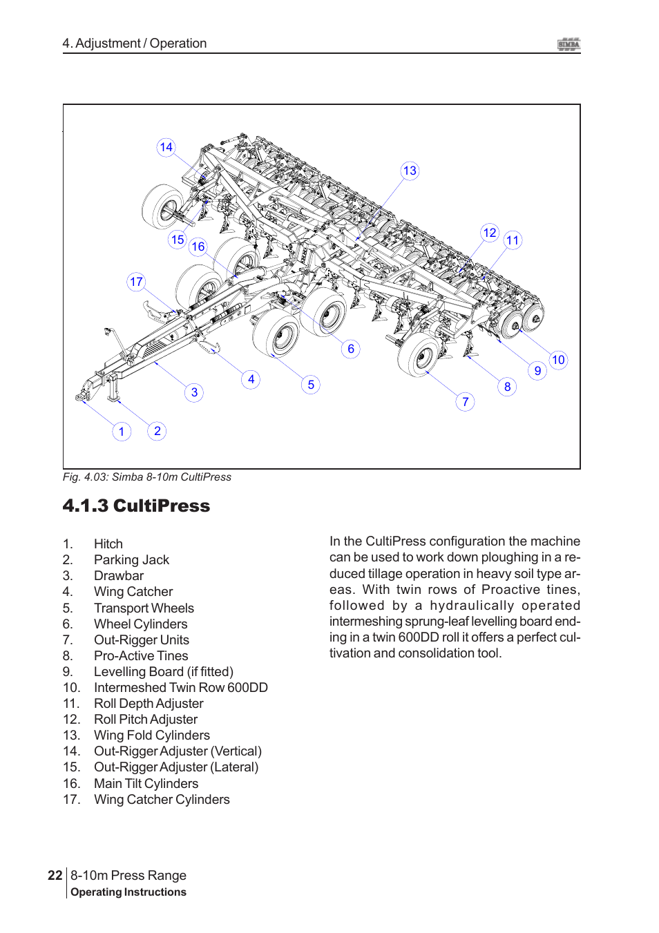 3 cultipress | Great Plains 8-10m Press Range SN 180081540048 Operator Manual User Manual | Page 22 / 44