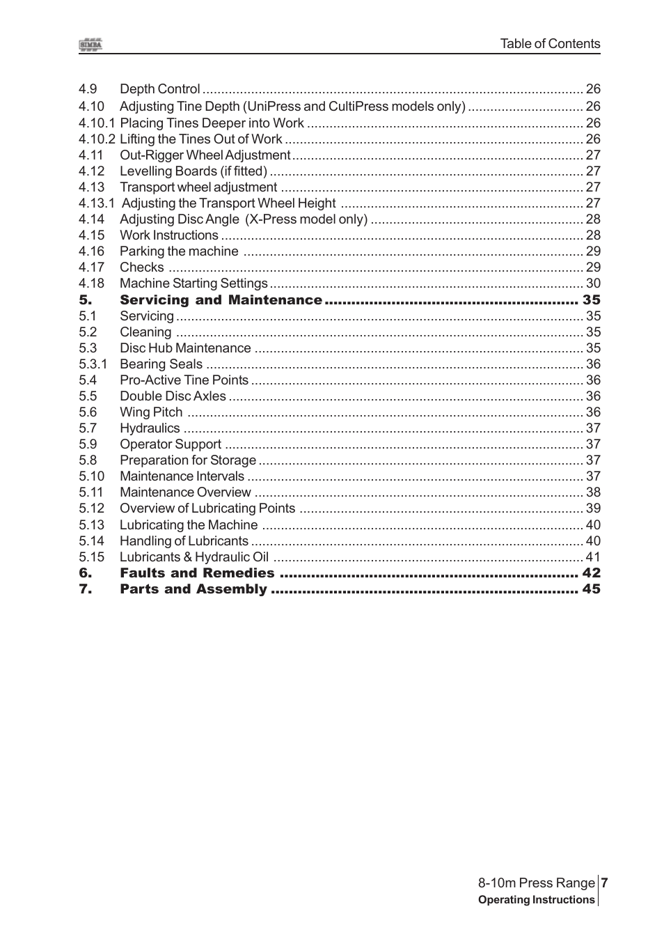 Great Plains 8-10m Press Range SN 180081540048 Operator Manual User Manual | Page 7 / 44