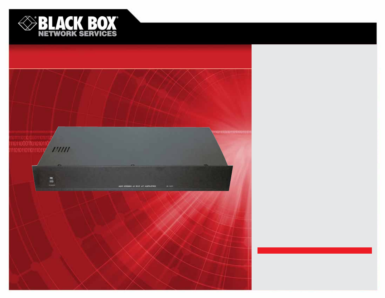 Black Box 1-In/12-Out Audio/Video Baseband Amplifier User Manual | 1 page