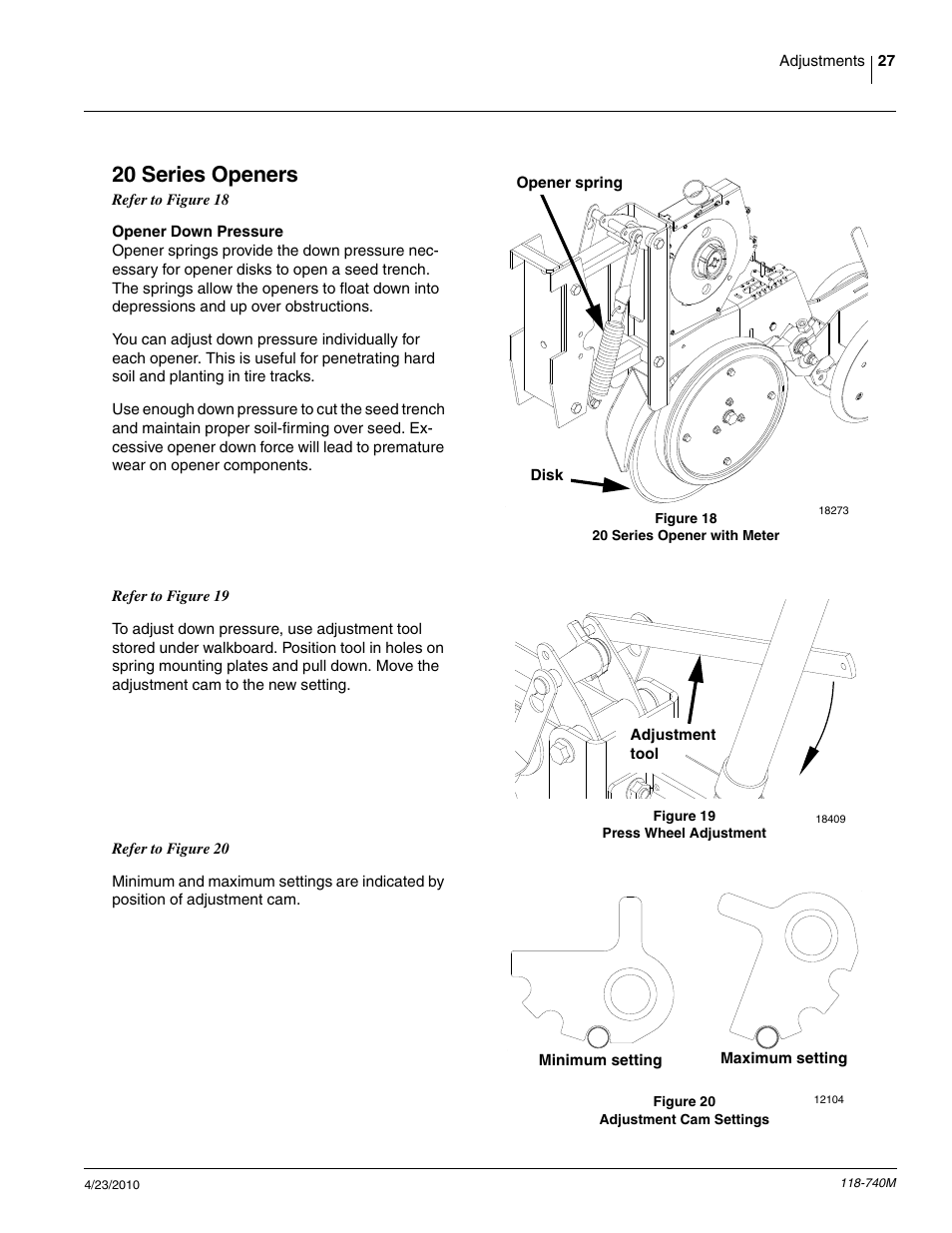 20 series openers | Great Plains 2020P Operator Manual User Manual | Page 29 / 136