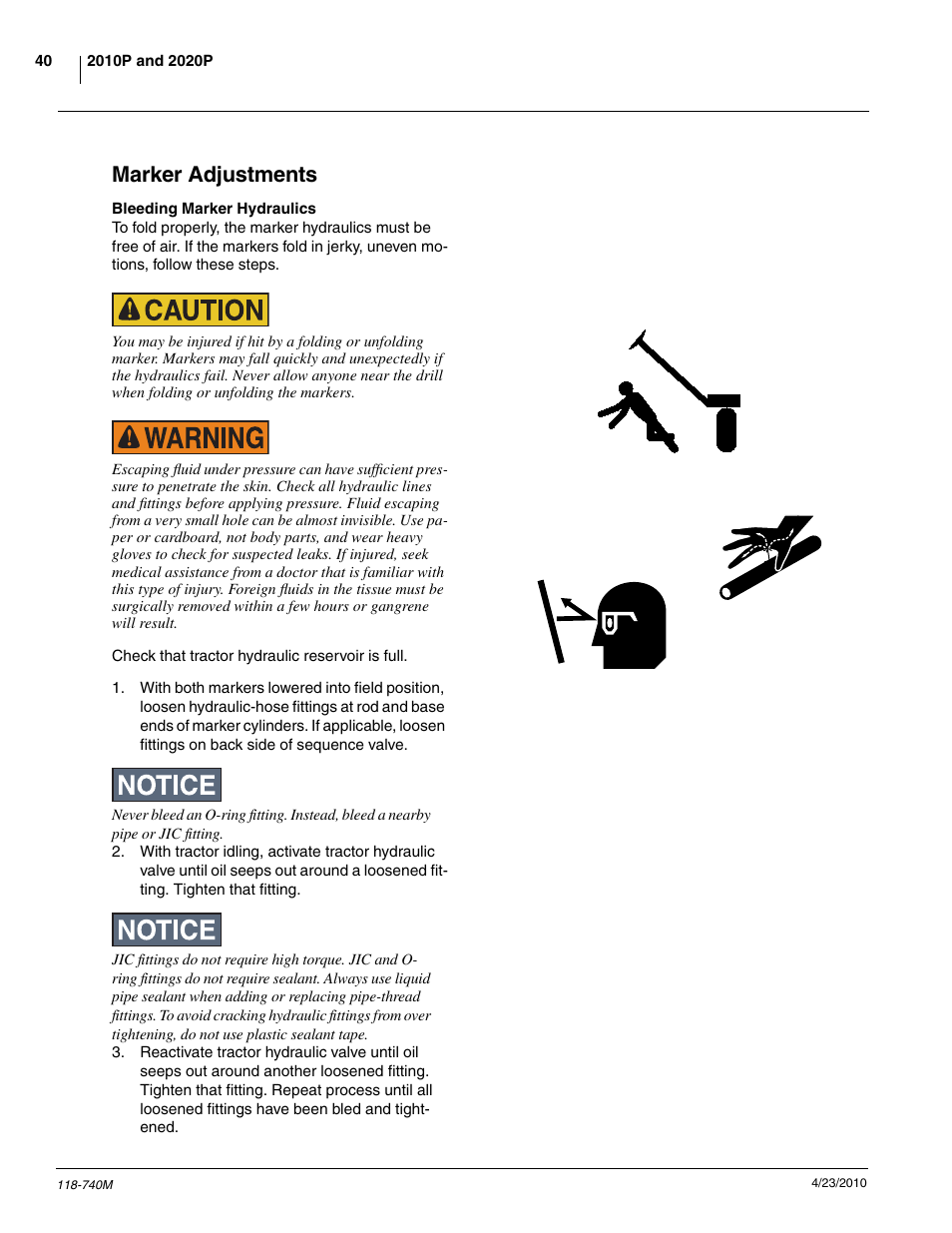 Marker adjustments | Great Plains 2020P Operator Manual User Manual | Page 42 / 136