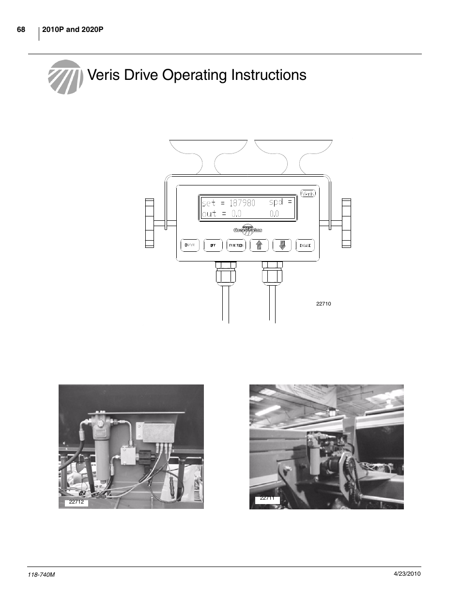 Veris drive operating instructions | Great Plains 2020P Operator Manual User Manual | Page 70 / 136