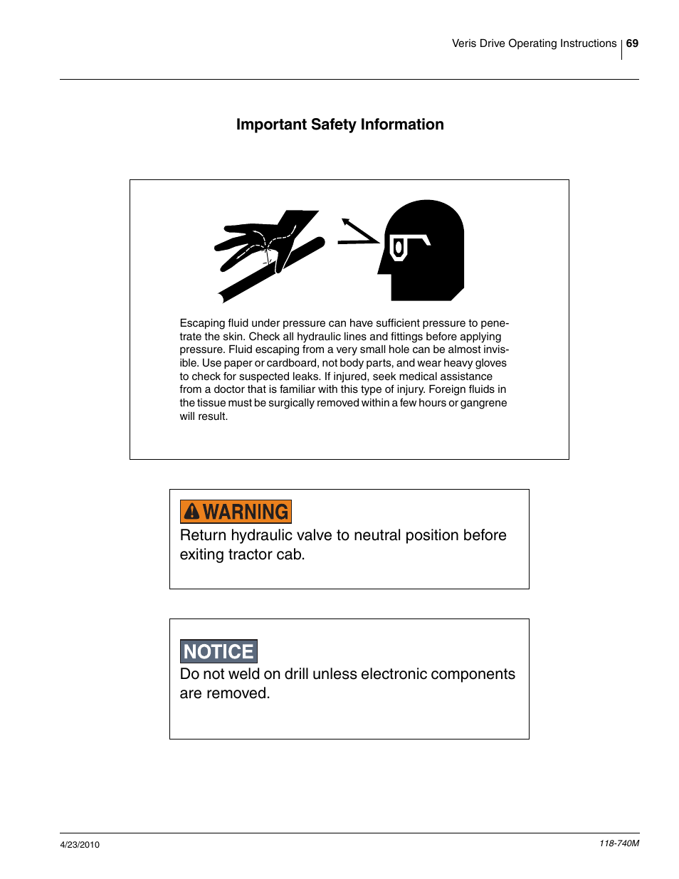 Important safety information | Great Plains 2020P Operator Manual User Manual | Page 71 / 136