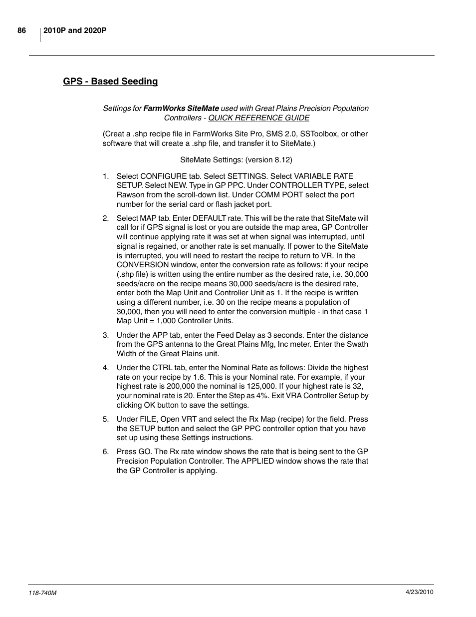 Great Plains 2020P Operator Manual User Manual | Page 88 / 136