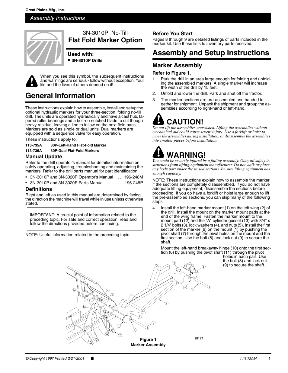 Great Plains 3N-3010P Assembly Instructions User Manual | 9 pages