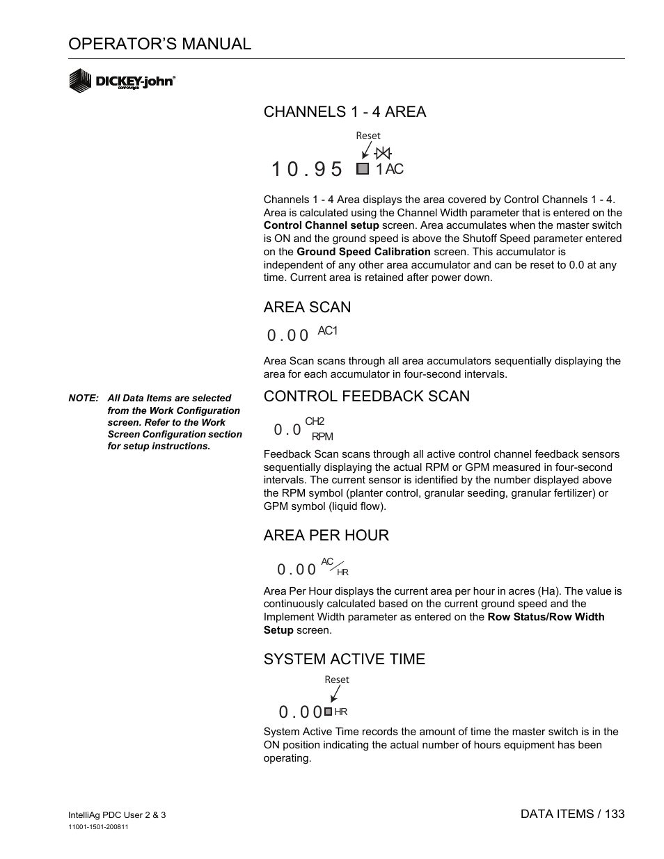 Operator’s manual | Great Plains DICKEY-john IntelliAg Planter-Drill Control L3 User Manual | Page 141 / 185