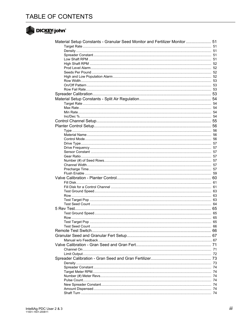 Great Plains DICKEY-john IntelliAg Planter-Drill Control L3 User Manual | Page 3 / 185