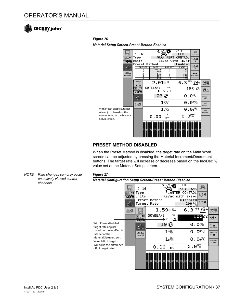 Operator’s manual | Great Plains DICKEY-john IntelliAg Planter-Drill Control L3 User Manual | Page 45 / 185