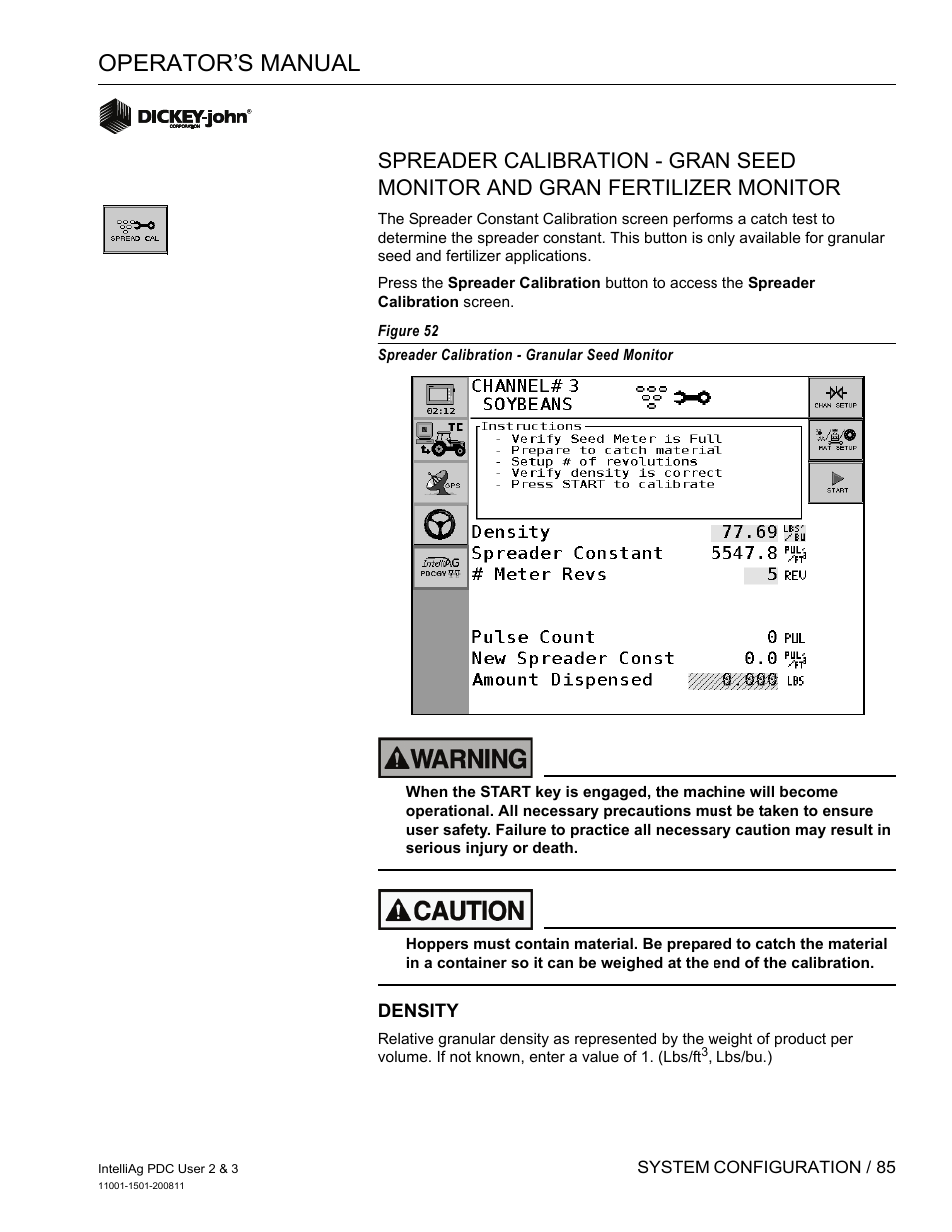 Operator’s manual | Great Plains DICKEY-john IntelliAg Planter-Drill Control L3 User Manual | Page 93 / 185