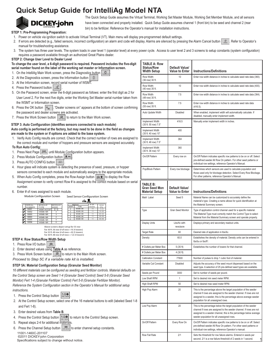 Great Plains DICKEY-john IntelliAg Quick Start User Manual | 6 pages