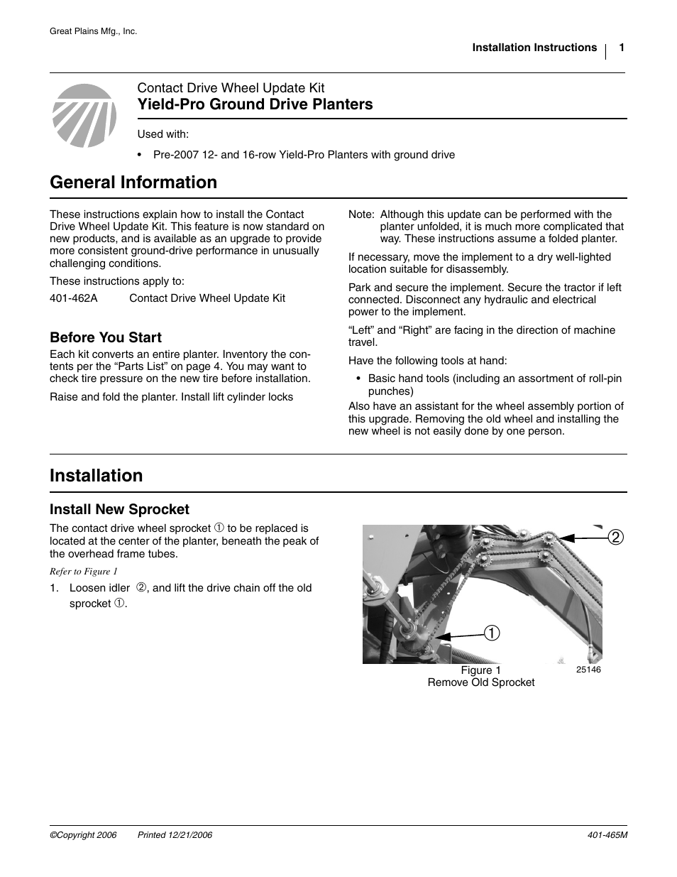 Great Plains Contact Drive Wheel Update Kit User Manual | 4 pages