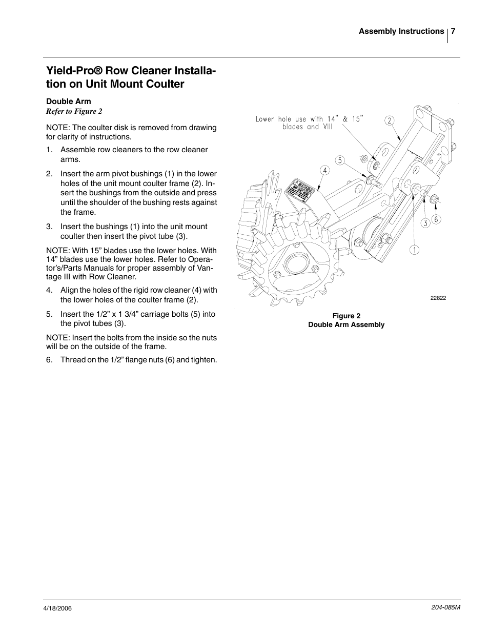 Great Plains Planter Unit-Mount Row Cleaners User Manual | Page 9 / 22