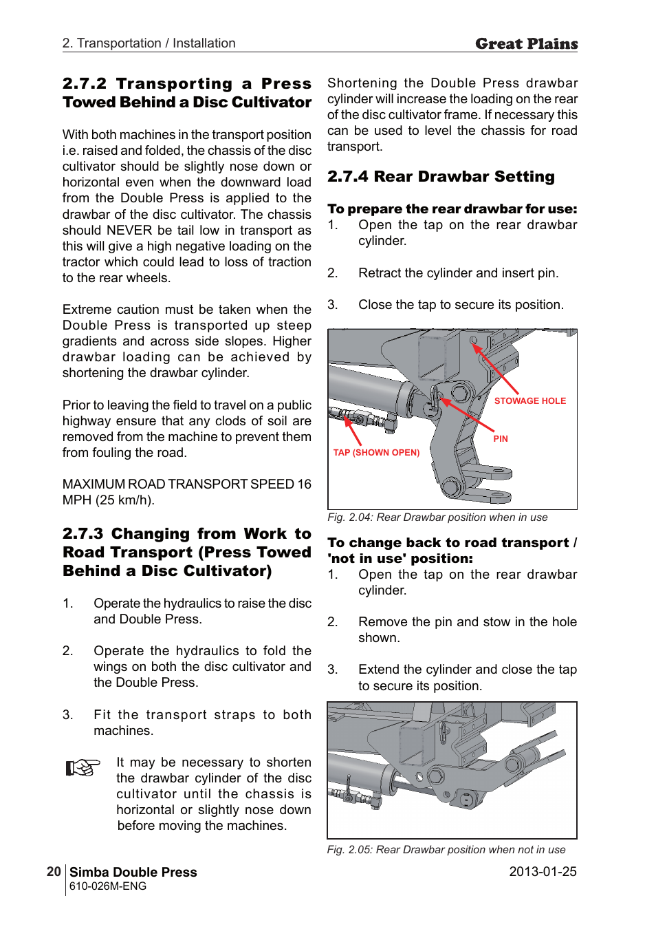 Great Plains Simba Double Press 2013 Operator Manual User Manual | Page 20 / 40