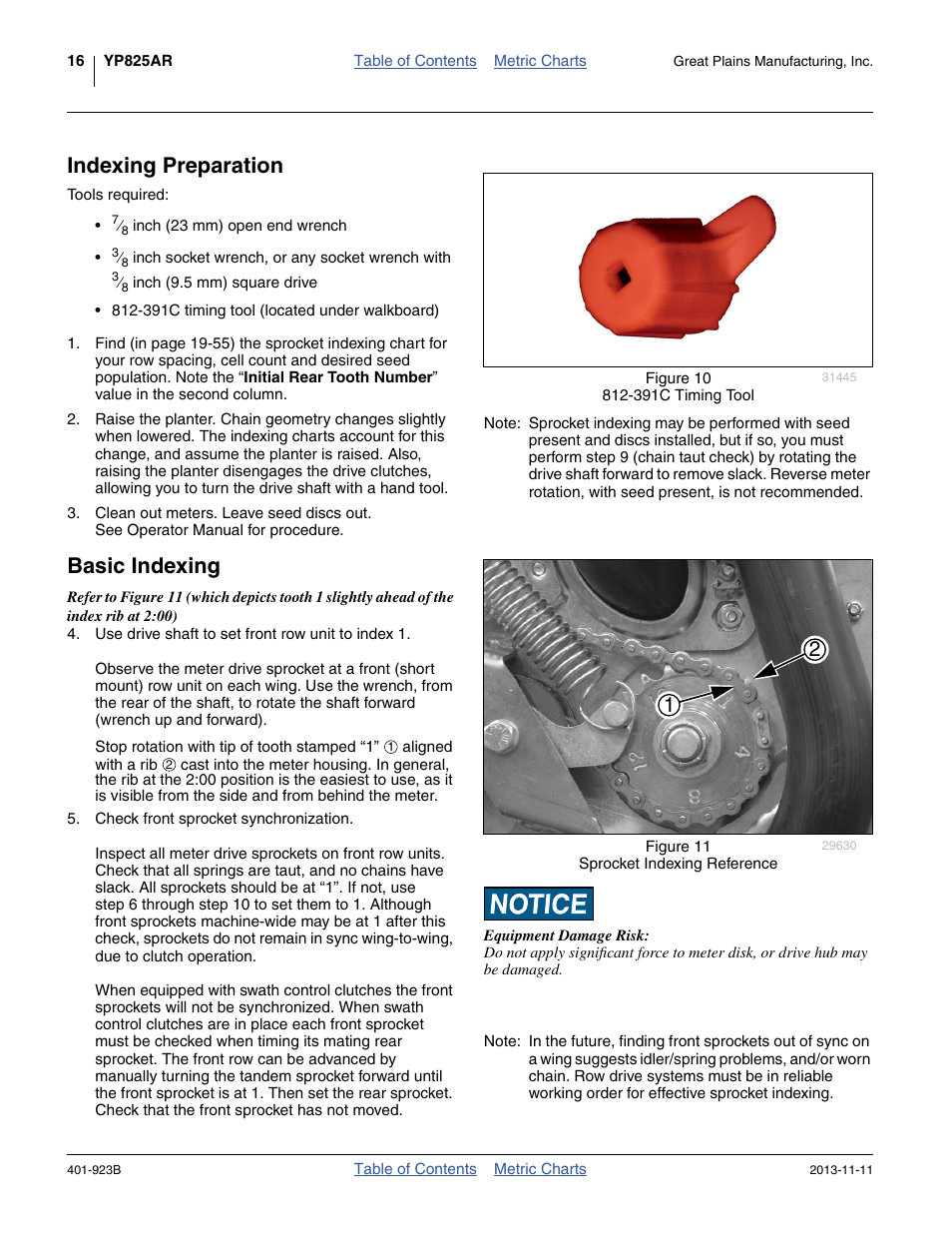 Indexing preparation, Basic indexing, Indexing preparation basic indexing | Great Plains YP825AR Material Rate User Manual | Page 20 / 124