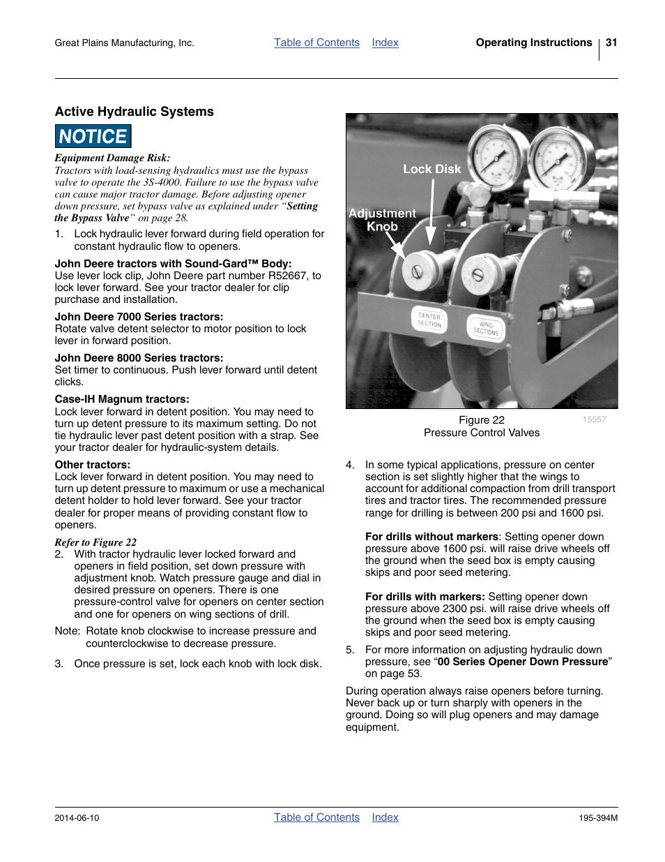 Active hydraulic systems | Great Plains 3S-4000F Operator Manual User Manual | Page 35 / 114