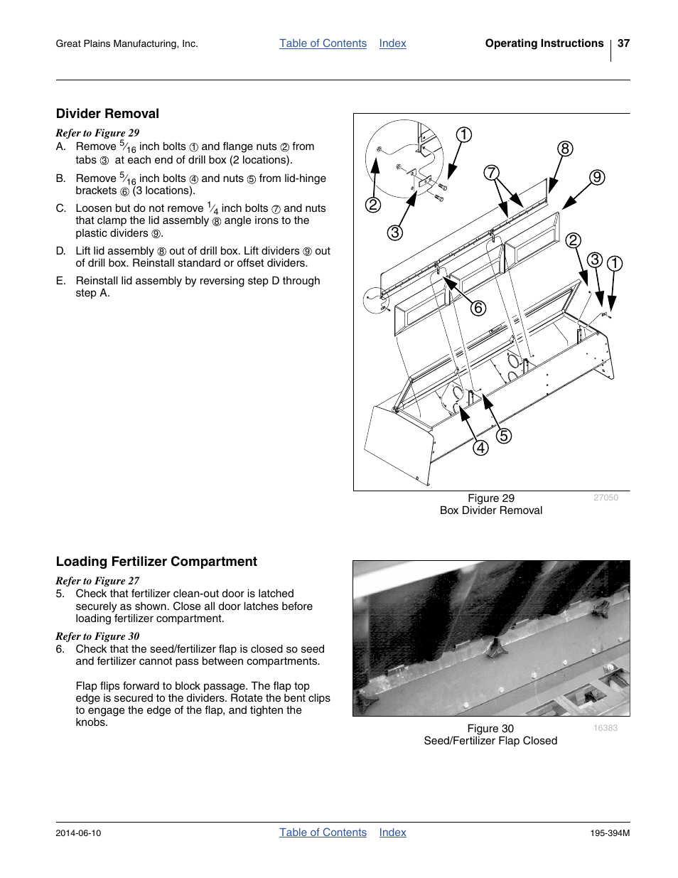 Divider removal, Loading fertilizer compartment | Great Plains 3S-4000F Operator Manual User Manual | Page 41 / 114