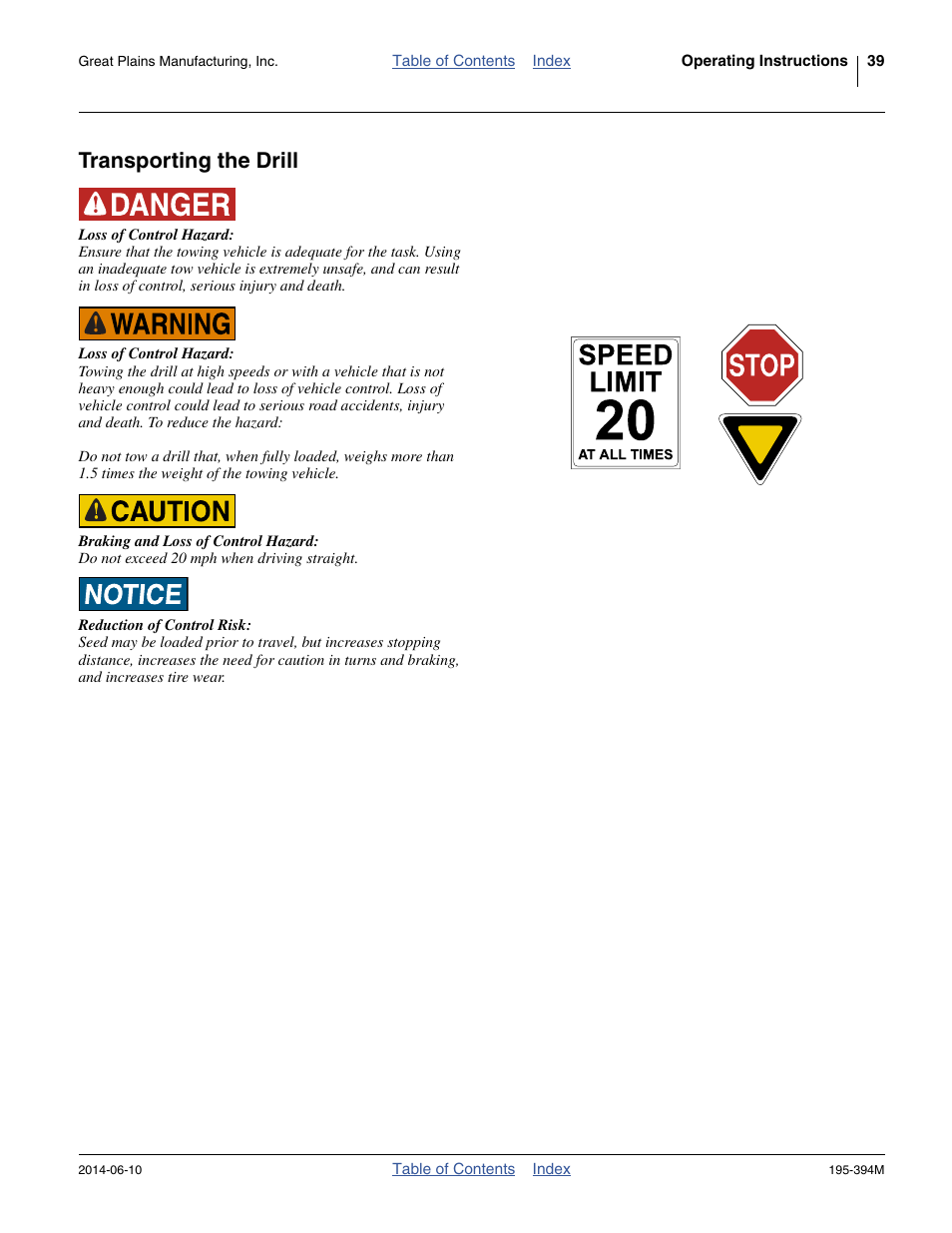 Transporting the drill | Great Plains 3S-4000F Operator Manual User Manual | Page 43 / 114