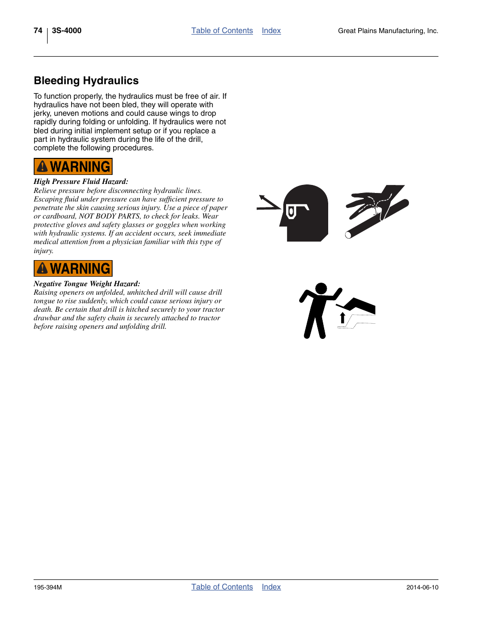 Bleeding hydraulics | Great Plains 3S-4000F Operator Manual User Manual | Page 78 / 114