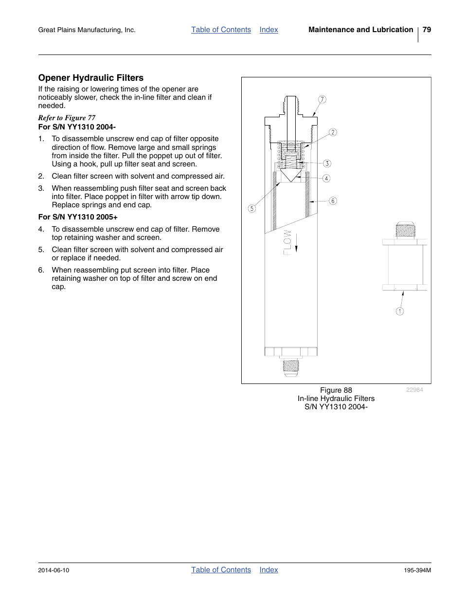 Opener hydraulic filters | Great Plains 3S-4000F Operator Manual User Manual | Page 83 / 114