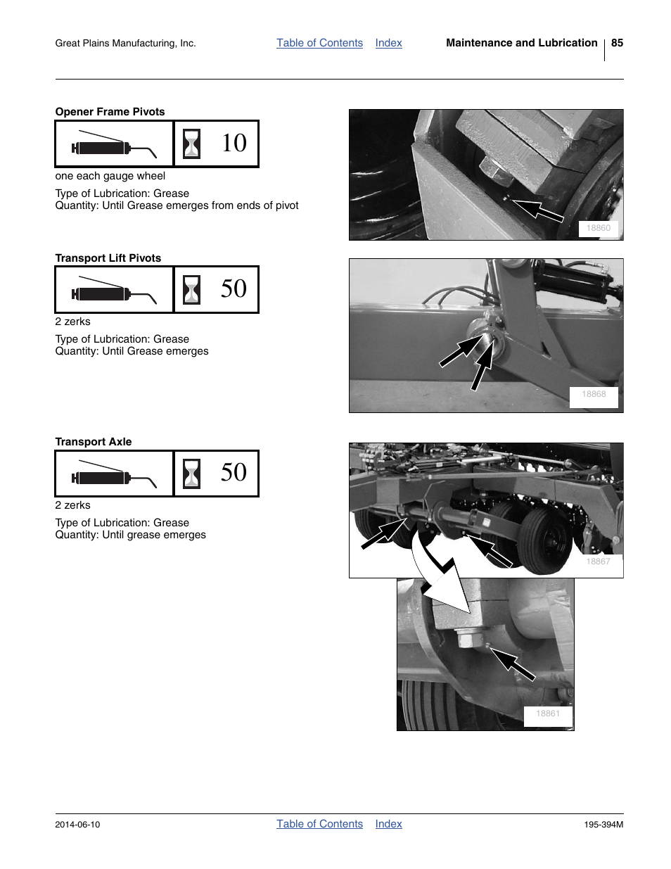 Opener frame pivots, Transport lift pivots, Transport axle | Great Plains 3S-4000F Operator Manual User Manual | Page 89 / 114