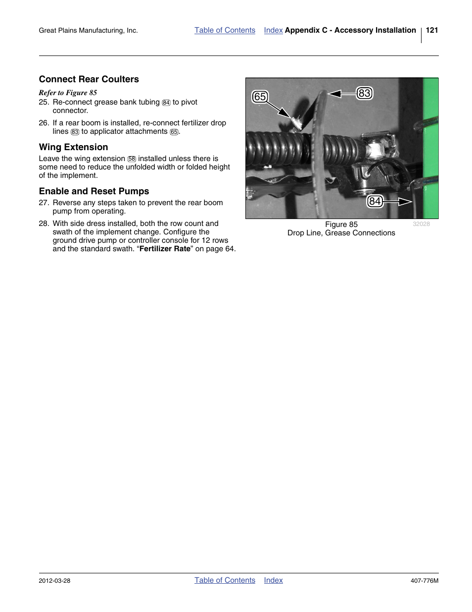Connect rear coulters, Wing extension, Enable and reset pumps | Great Plains NP4000 40-foot Operator Manual User Manual | Page 125 / 134