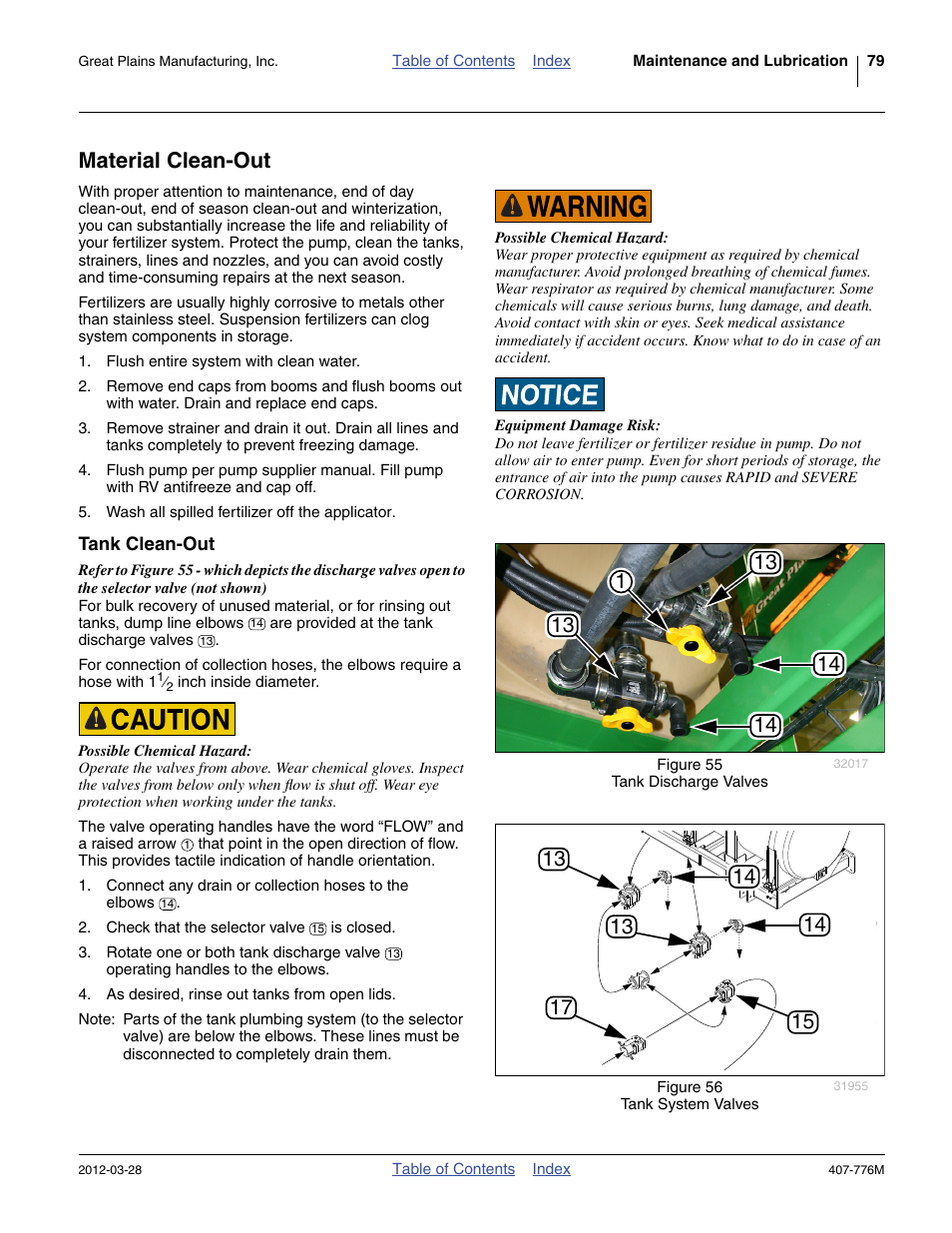 Material clean-out, Tank clean-out | Great Plains NP4000 40-foot Operator Manual User Manual | Page 83 / 134