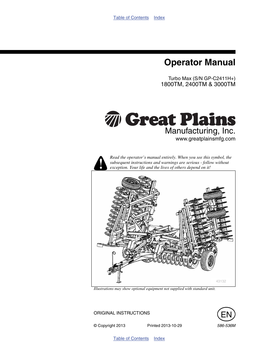 Great Plains 3000TM Operator Manual User Manual | 44 pages