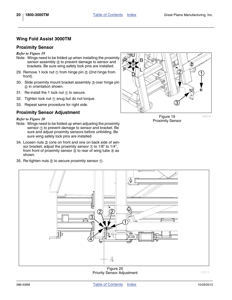 Wing fold assist 3000tm, Proximity sensor, Proximity sensor adjustment | Great Plains 3000TM Operator Manual User Manual | Page 24 / 44