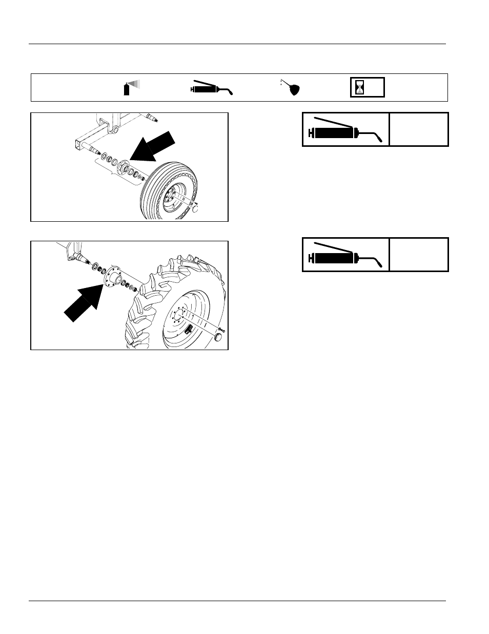 Lubrication, Four wheel bearings two wheel bearings, Seasonally | Great Plains TS1000 Operator Manual User Manual | Page 32 / 37