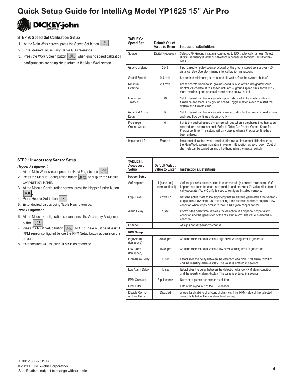 Great Plains YP1625A-3115 31 Row 15-Inch Quick Start User Manual | Page 4 / 6