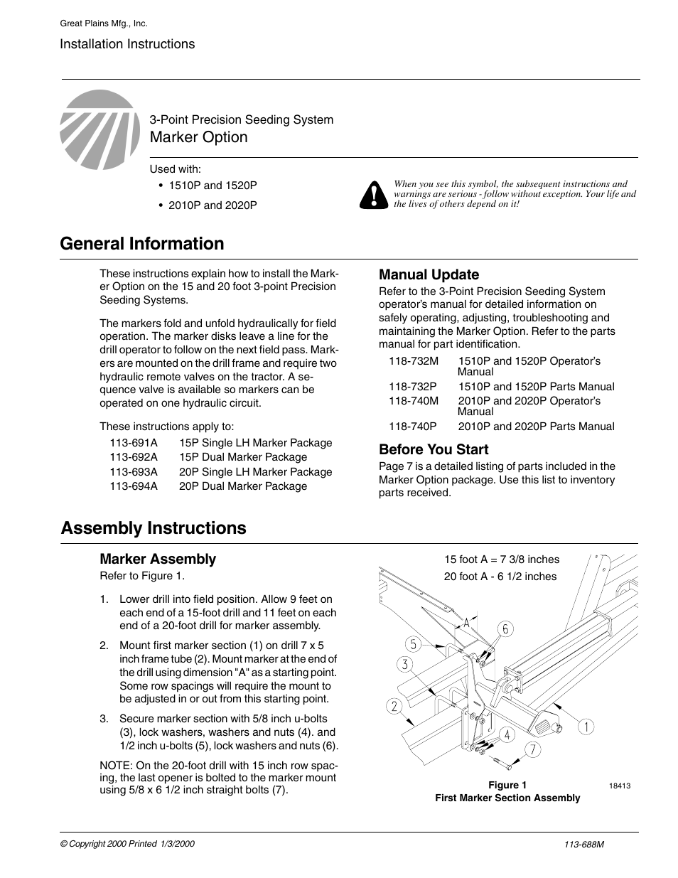 Great Plains 2020P Assembly Instructions User Manual | 11 pages
