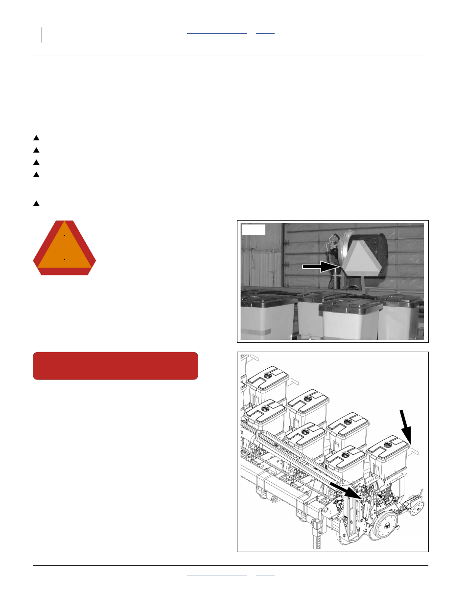 Safety decals, Safety reflectors and decals, 055c slow moving vehicle reflector | 266c red reflectors | Great Plains YP825A3P Operator Manual User Manual | Page 10 / 128