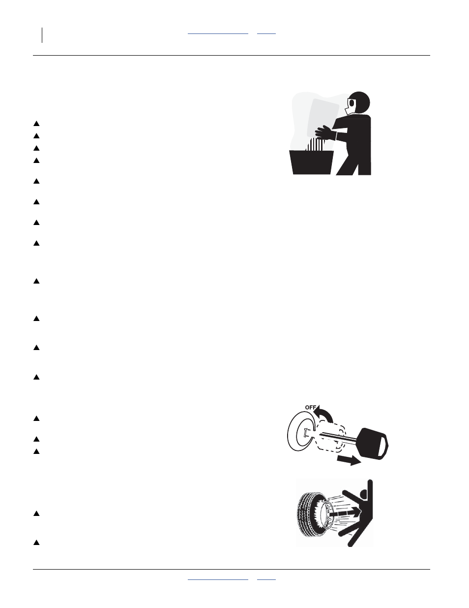 Handle chemicals properly, Shutdown and storage, Tire safety | Great Plains YP825A3P Operator Manual User Manual | Page 8 / 128