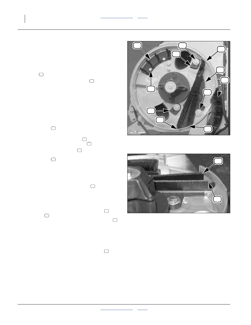 Meter brush replacement, Tufted brush replacement, Strip brush replacement | Great Plains YP825A3P Operator Manual User Manual | Page 82 / 128