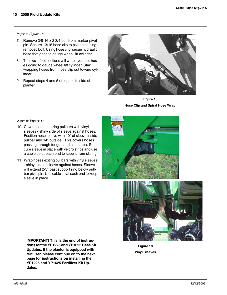 Great Plains Yield-Pro 1625 Planter 2005 User Manual | Page 10 / 15