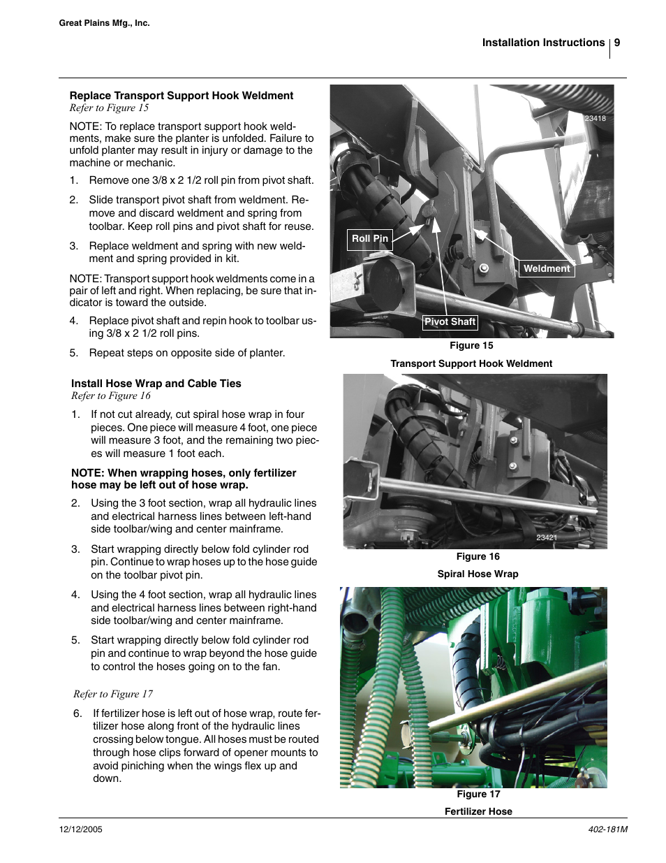Great Plains Yield-Pro 1625 Planter 2005 User Manual | Page 9 / 15
