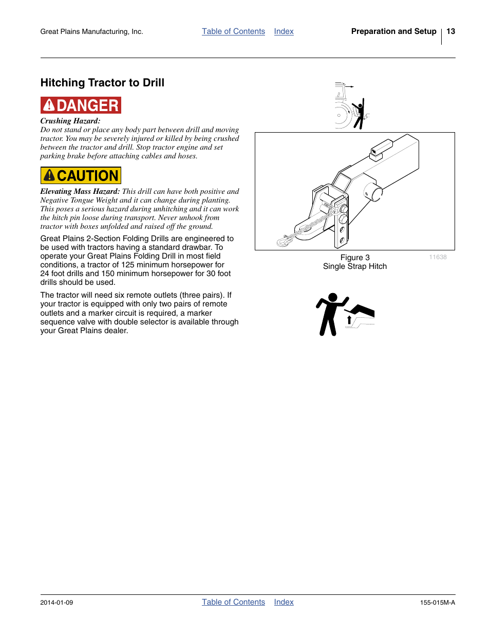 Hitching tractor to drill | Great Plains 2SF30 Operator Manual User Manual | Page 17 / 90