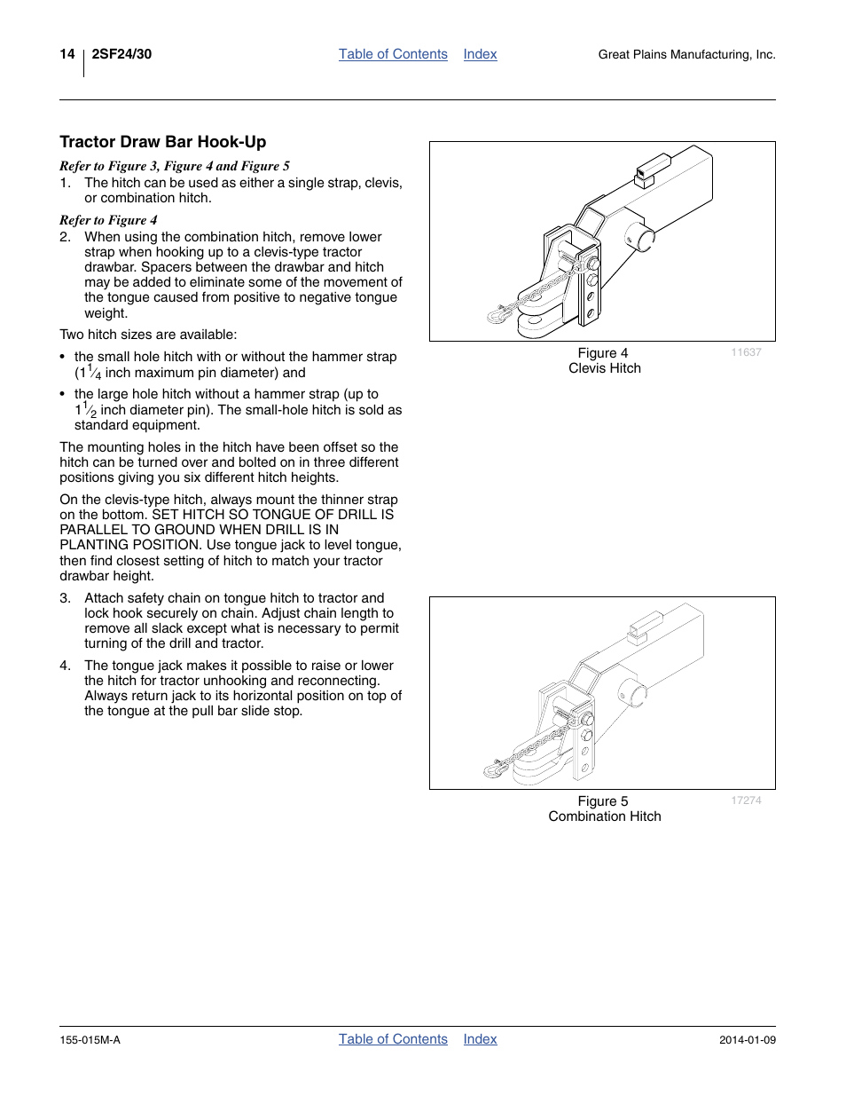 Tractor draw bar hook-up | Great Plains 2SF30 Operator Manual User Manual | Page 18 / 90