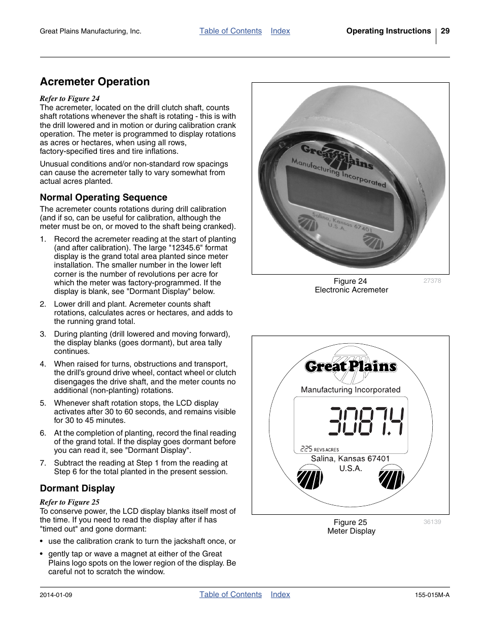Acremeter operation, Normal operating sequence, Dormant display | Great Plains 2SF30 Operator Manual User Manual | Page 33 / 90
