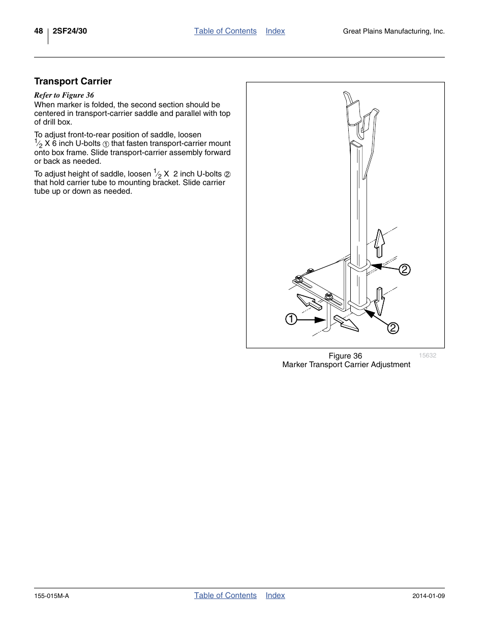 Transport carrier | Great Plains 2SF30 Operator Manual User Manual | Page 52 / 90