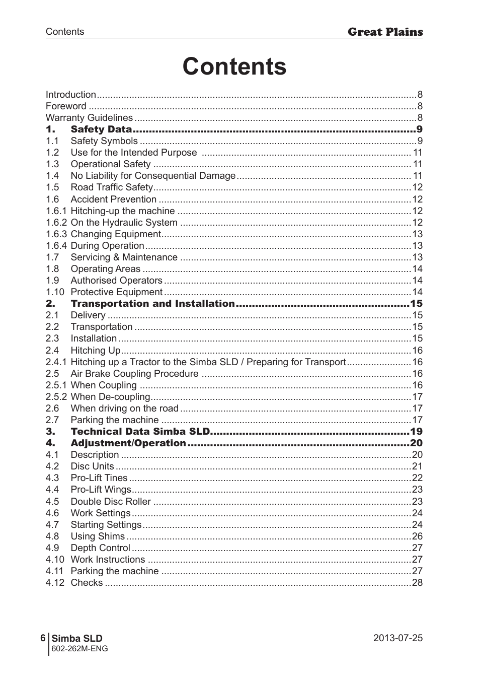 Great Plains SLD350 Operator Manual User Manual | Page 6 / 40